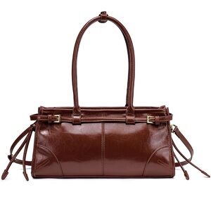 P. Atelier Brown Faux Leather Prada Look A Like Women’s Shoulder Bag *new*